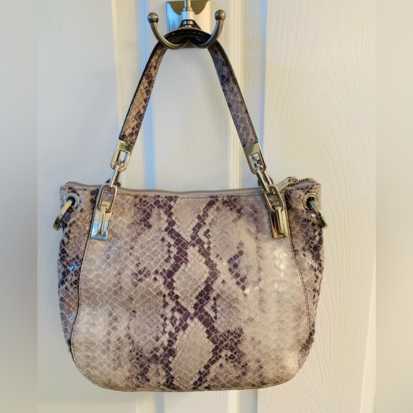 Michael Kors leather snakeskin print handbag - Picture 2 of 11